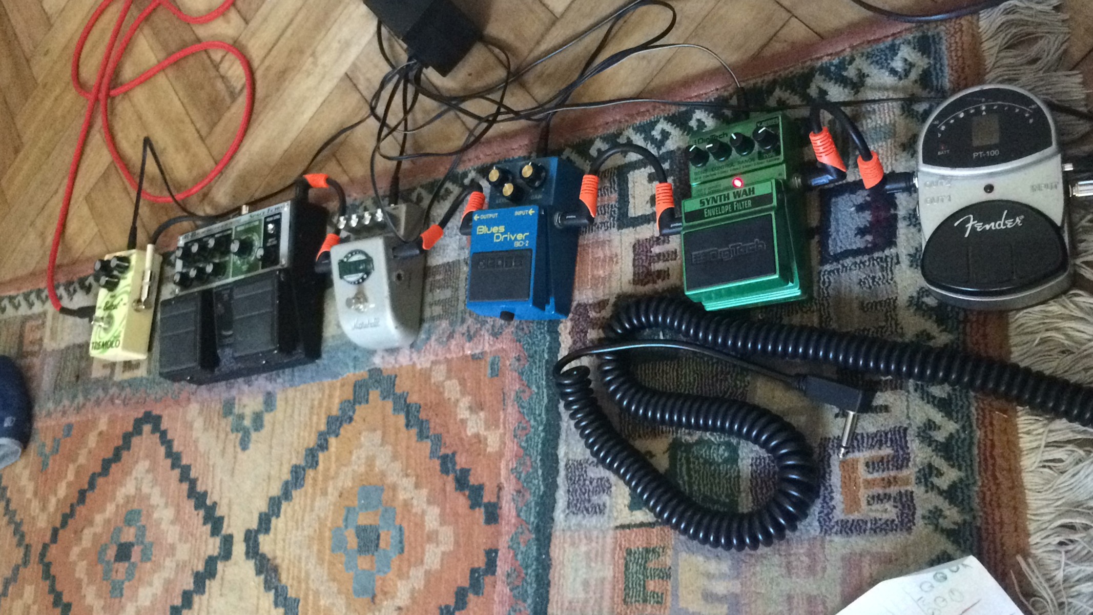 Boss Pedalboard by mauri_garat featuring Boss BD-2 Blues Driver, DigiTech X-Series Synth Wah, and Fender PT-100 Chromatic Tuner and 2 more pieces of gear