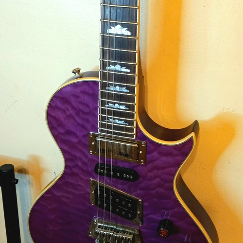 Photo of Epiphone Nighthawk Custom Reissue in a guitar and closeup