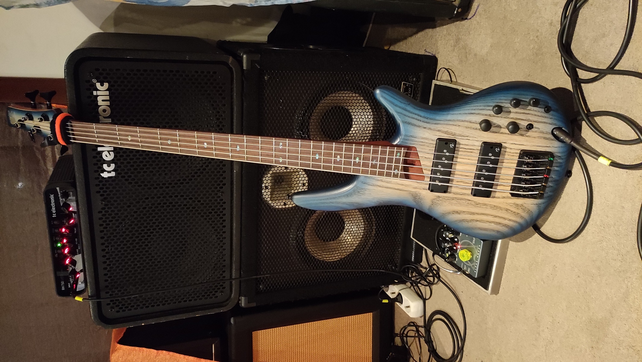 Metal Studio Setup by george_alvarosa featuring TC Electronic RH 750 Bass Amplifier, Ibanez Standard SR605E, and TC Electronic RS212 2x12 and 1 more piece of gear