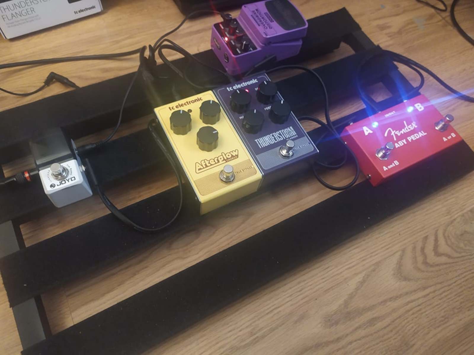 Metal Pedalboard by robertfrederickk featuring Joyo JF-326 Irontune Tuner, TC Electronic Afterglow Chorus, and TC Electronic Thunderstorm Flanger and 3 more pieces of gear