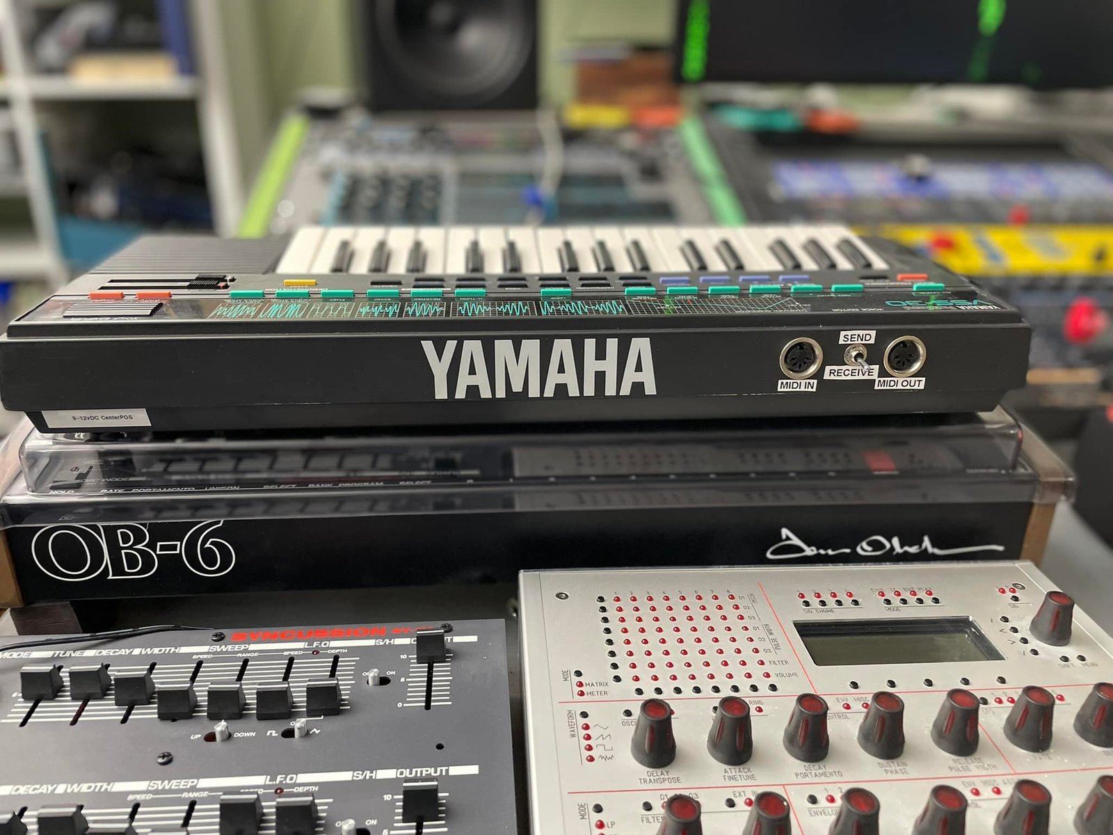 Electronic Synth Setup by bubbajones featuring Yamaha VSS-30 PortaSound Sampling Keyboard, Dave Smith Instruments OB-6 Desktop Synthesizer, and Midibox MB6582 SID Synthesizer and 1 more piece of gear