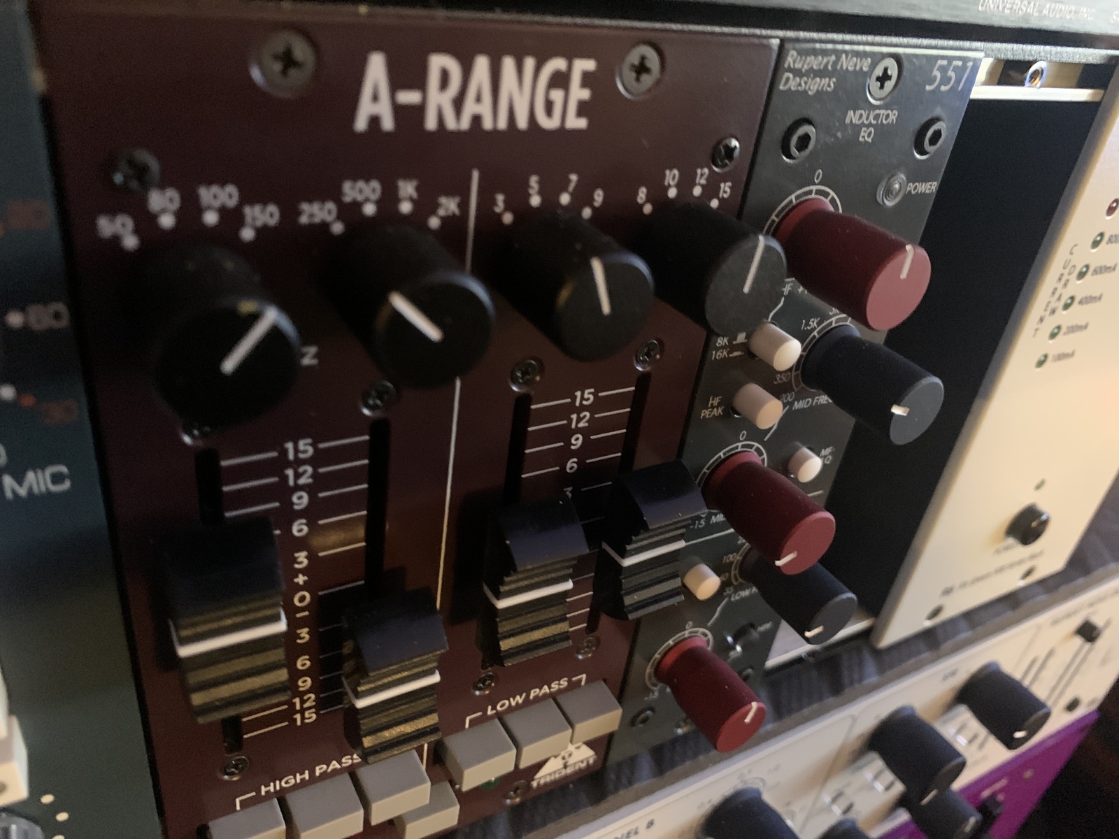 Music Gear Setup by jamescassidy featuring Trident A-Range 500 Series EQ