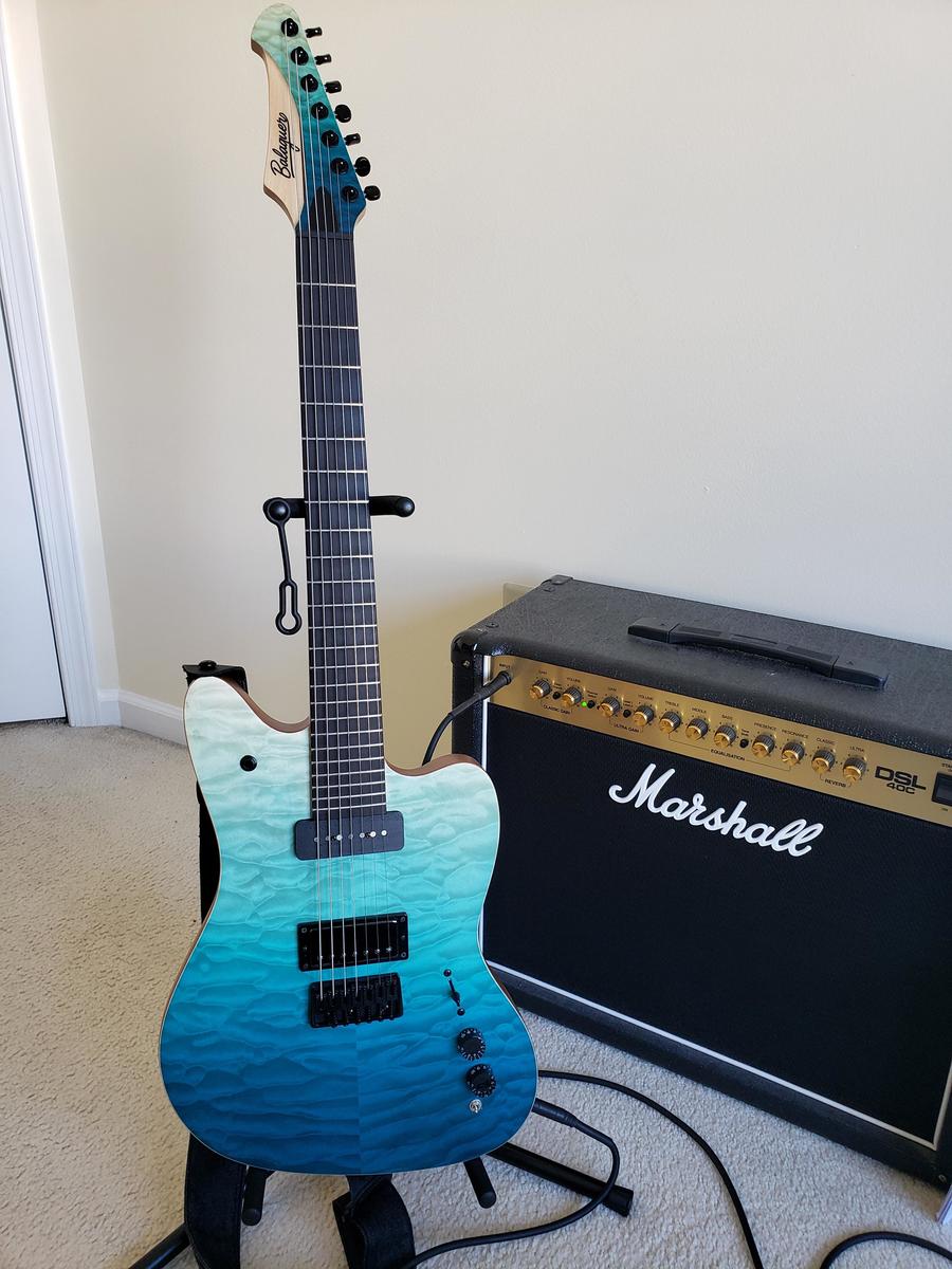 Metal Amp Rig by meh_sofia featuring Balaguer Growler electric guitar and Marshall DSL40C