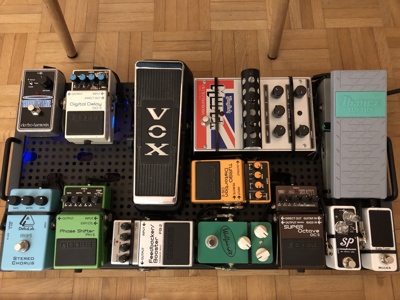 Boss Pedalboard by filsco featuring Boss FB-2 Feedbacker/Booster, Vox Wah Pedal (General), and Boss DS-2 Turbo Distortion and 9 more pieces of gear