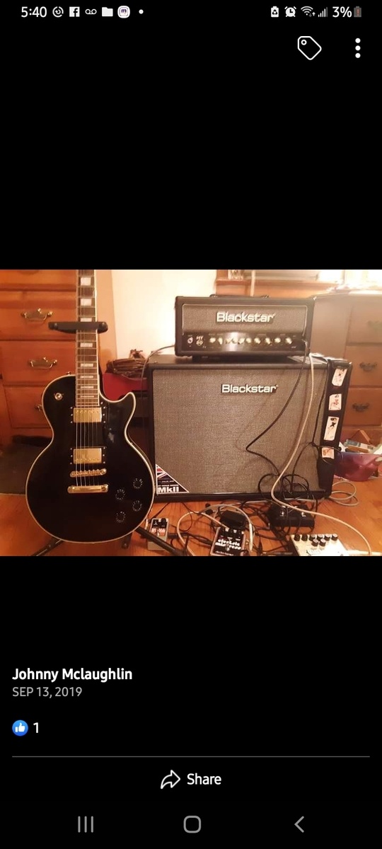 Metal Amp Rig by john_rebel featuring Epiphone Les Paul Custom Pro, Seymour Duncan SH-4/TB-4 JB, and Blackstar HT-20 Mkii and 4 more pieces of gear