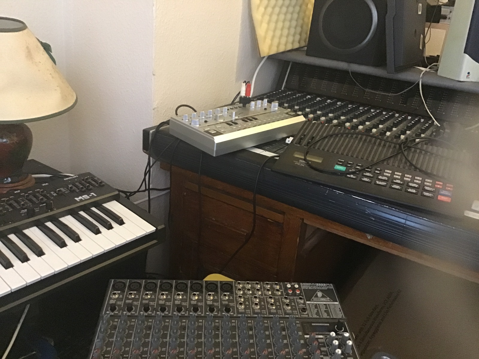Electronic Studio Setup by thekofficial featuring Behringer MS-1, Yamaha RX-17 Digital Rhythm Programmer, and Behringer TD-3-SR