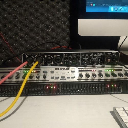 Photo of Phonic PCL 3200 and more gear in a studio and signal chain