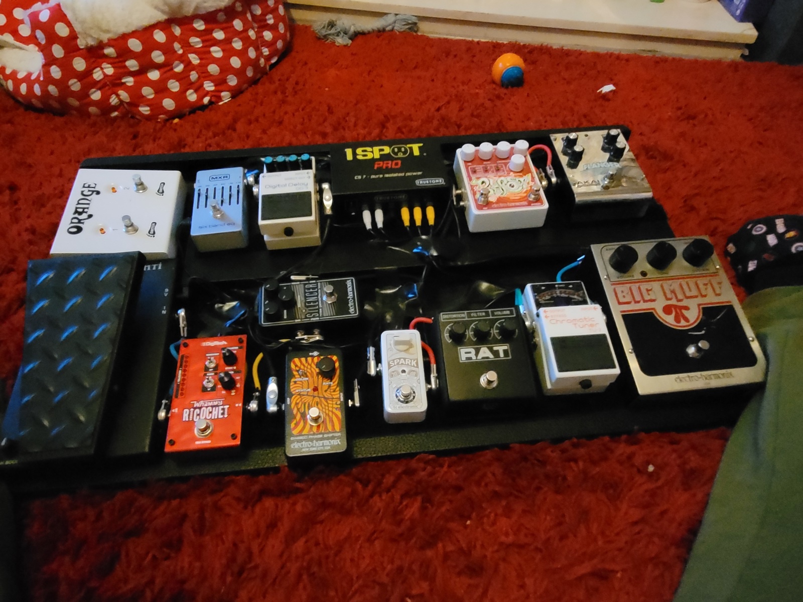 Pedalboard by craig_st_clair featuring Electro-Harmonix Big Muff Pi, Boss TU-2 Chromatic Tuner, and Boss DD-3 Digital Delay and 12 more pieces of gear