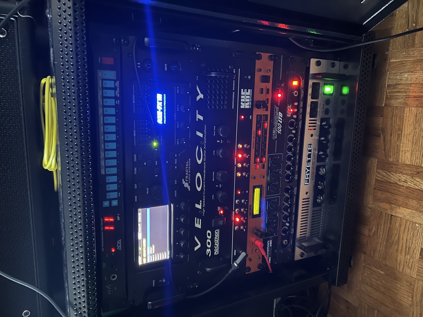 Metal Amp Rig by stevefairbend featuring A/DA MP-1 MIDI Programmable Tube Preamp, Fractal Audio Axe-FX III Preamp/FX Processor, and Rocktron Velocity 300 [2U] and 4 more pieces of gear