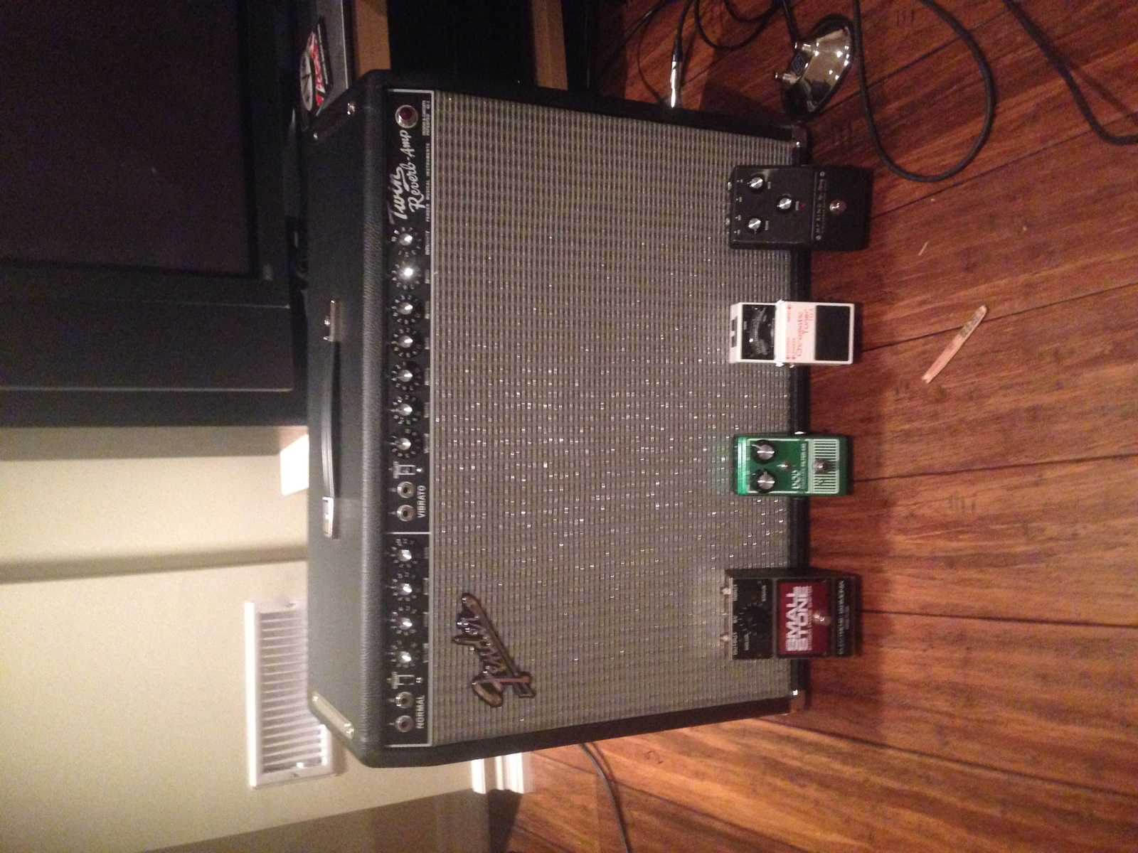 Amp Rig by calvinbasi featuring Boss TU-3 Chromatic Tuner, Fender  '65 Twin Reverb, and Electro-Harmonix Small Stone