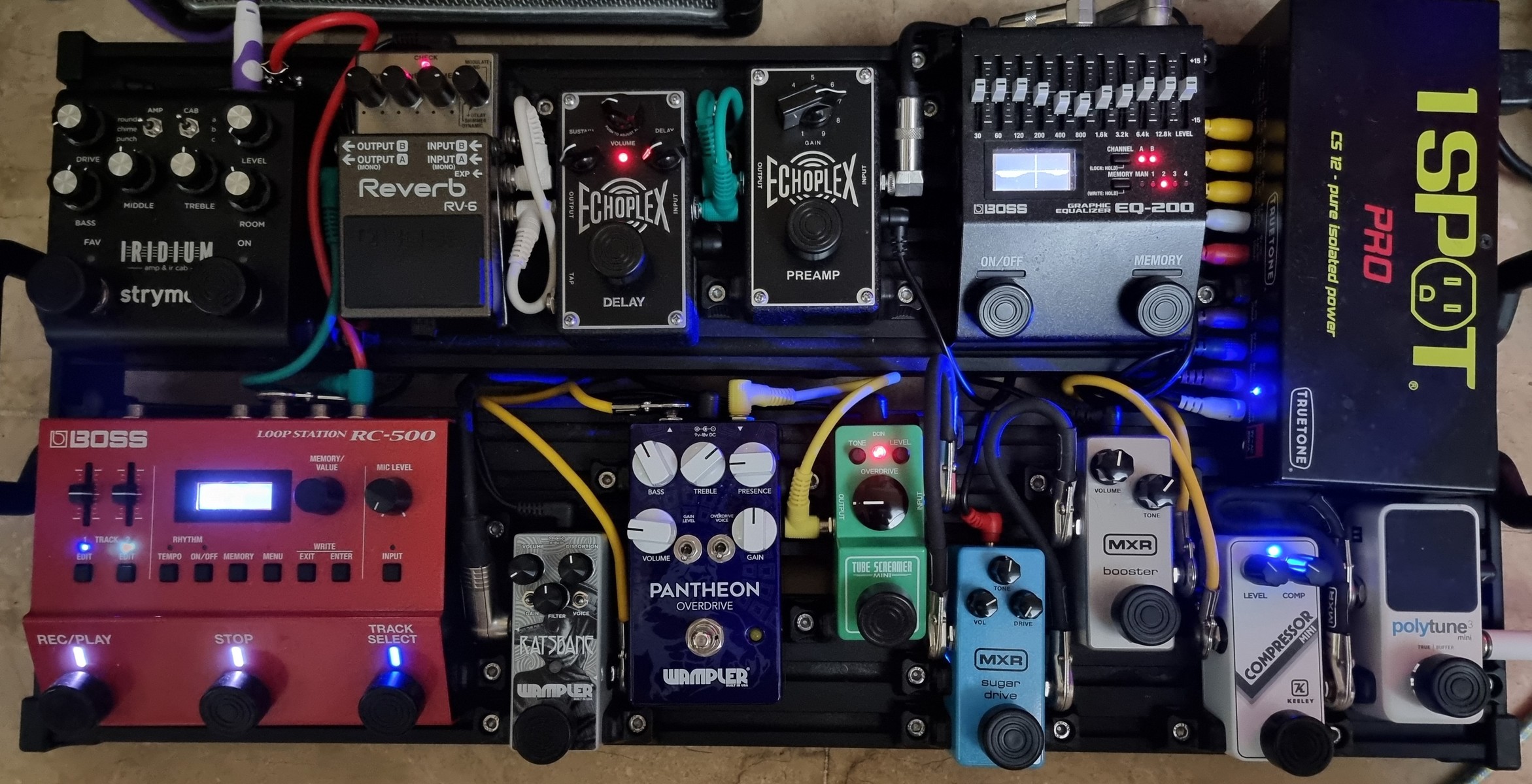 Metal Pedalboard by citizenbystander featuring Ibanez Tube Screamer Mini and Wampler Ratsbane