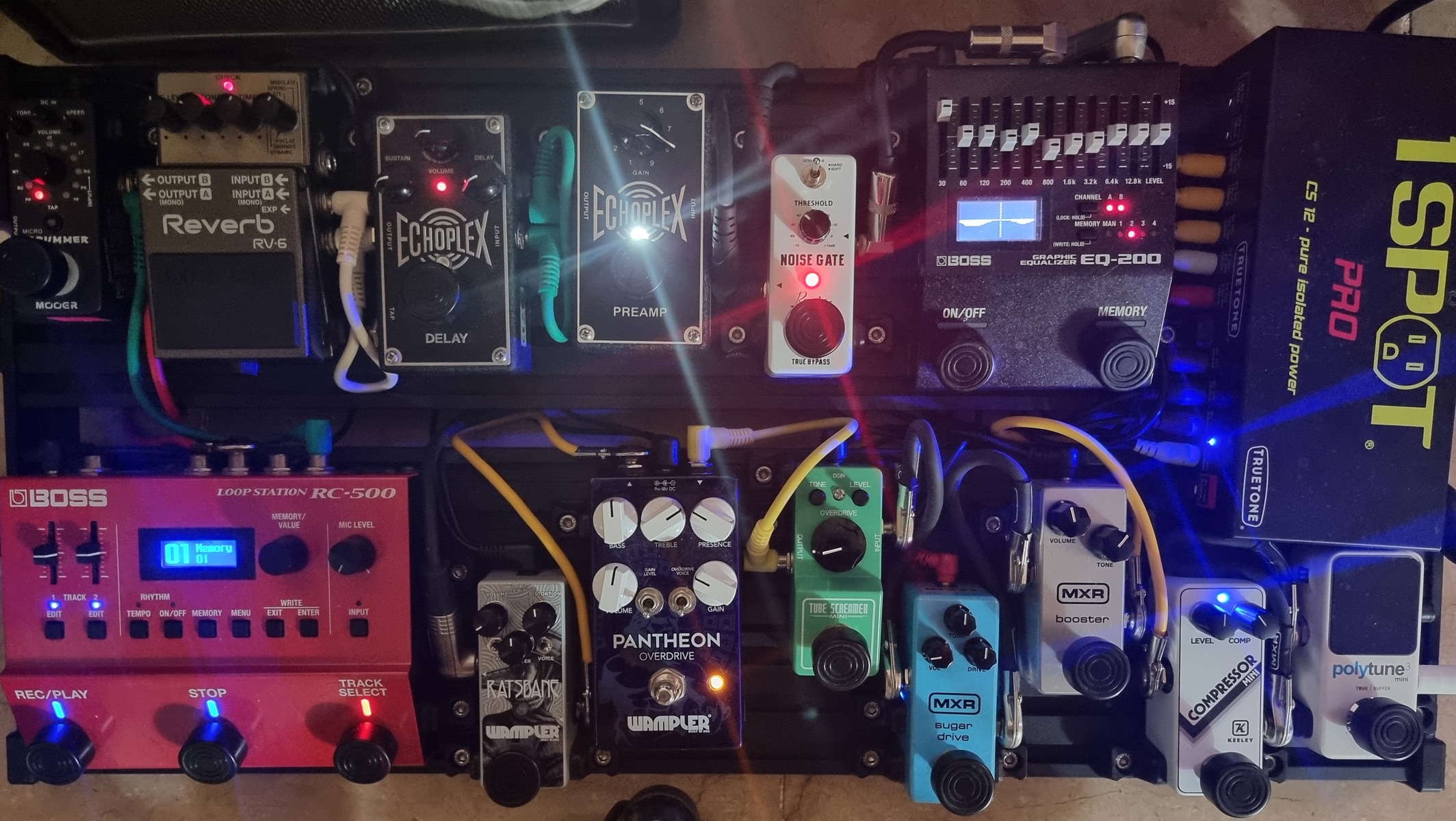Pedalboard by citizenbystander featuring Mooer Micro Drummer, Dunlop Echoplex Delay EP103, and Dunlop EP101 Echoplex Preamp and 11 more pieces of gear