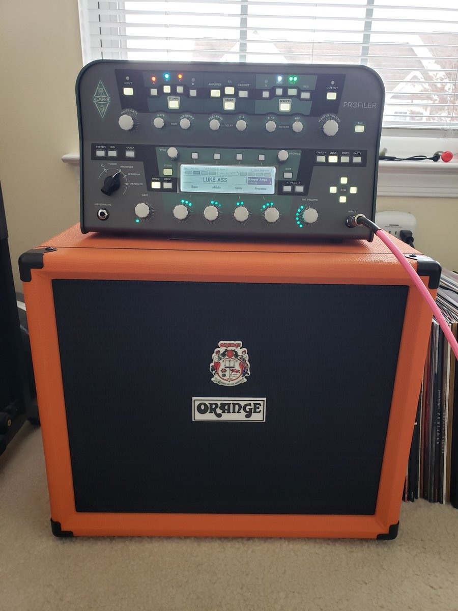 Metal Amp Rig by meh_sofia featuring Orange OBC112 Bass Cabinet and Kemper Profiler Power Head - 600-watt Profiling Head