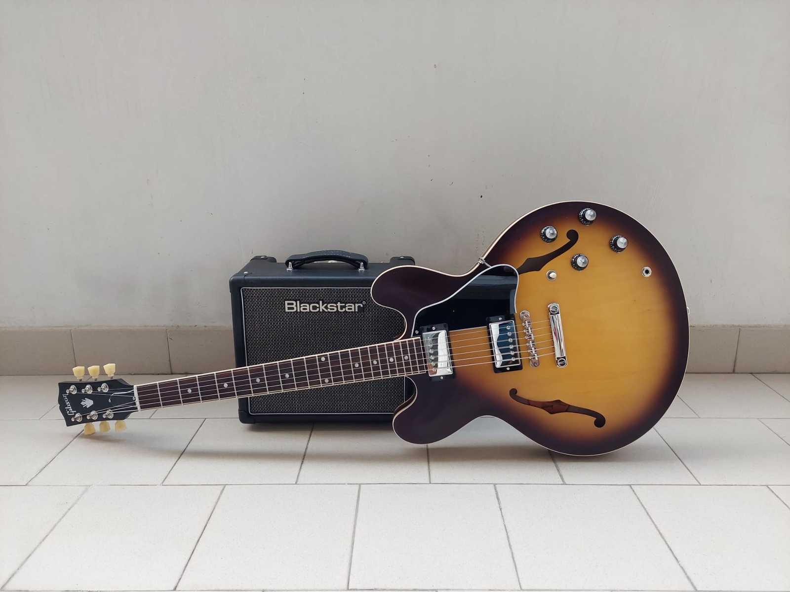 Metal Music Gear Setup by canali80 featuring Blackstar HT-1R 1 Watt Tube Amp and Gibson ES-335 Satin