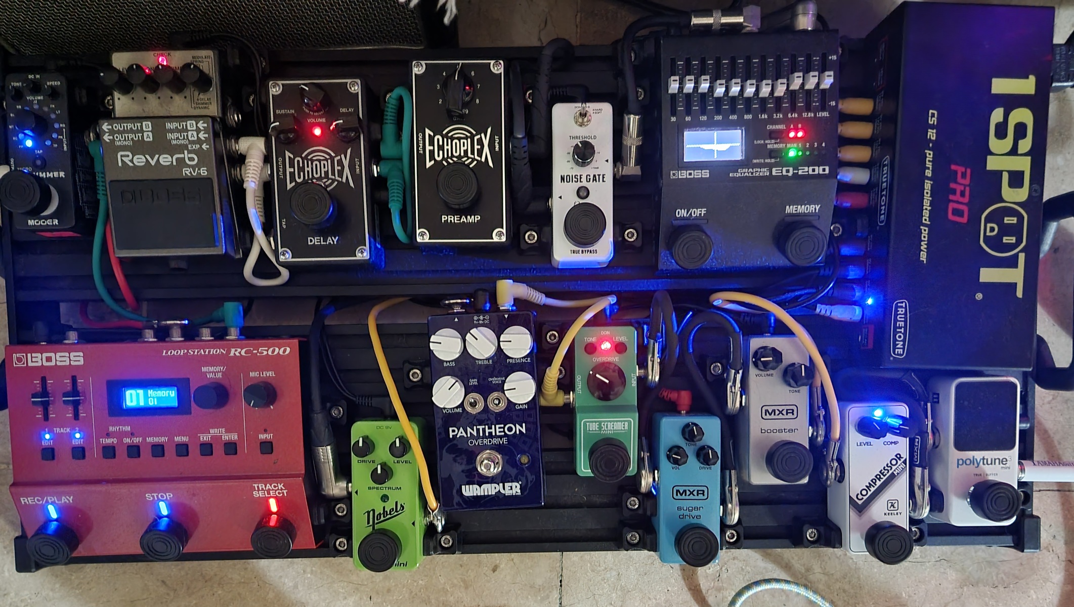 Pedalboard by citizenbystander featuring Mooer Micro Drummer, Boss RV-6 Reverb, and Dunlop Echoplex Delay EP103 and 9 more pieces of gear