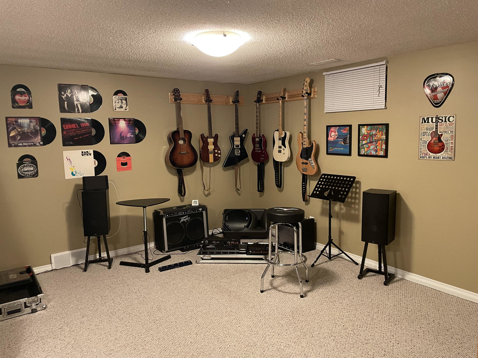Metal Pedalboard by jeffj featuring Squier Jazz Vintage Modified '70s, Line 6 POD HD500X, and Peavey Stereo Chorus 400 and 3 more pieces of gear