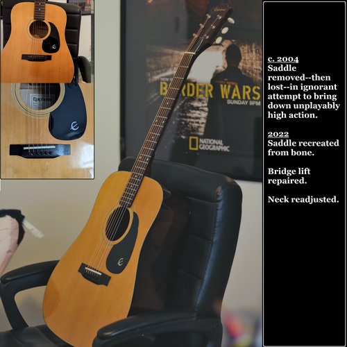 Photo of Epiphone FT-140 and more gear in a guitar