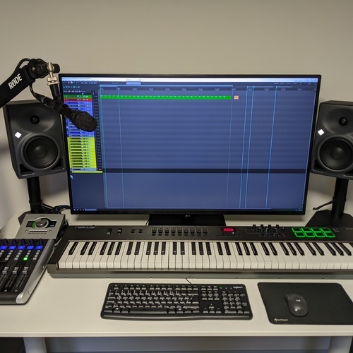 Photo of AKG Perception live P3 and more gear in a studio