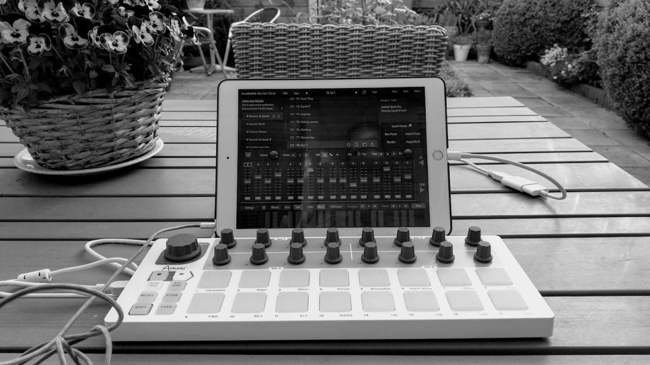 Electronic Synth Setup by compatibles2 featuring Arturia BeatStep and Apple iPad (General)