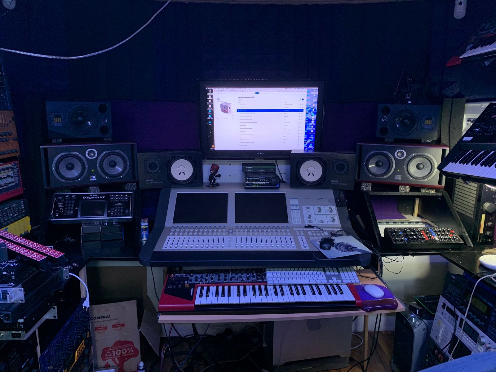 Electronic Studio Setup by rettervondunkel featuring Mackie Digital X Bus, Behringer Model D, and Focal Twin6 Be and 3 more pieces of gear