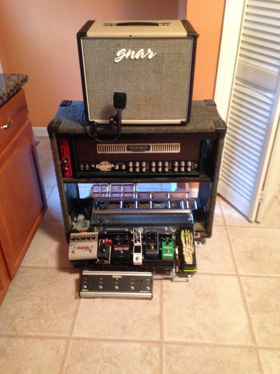 Metal Amp Rig by mattbarker featuring Mesa/Boogie Dual Rectifier 100W 3-channel Solo Head (Multi-Watt), Maxon OD808 Overdrive, and Xotic Effects SP Compressor and 3 more pieces of gear
