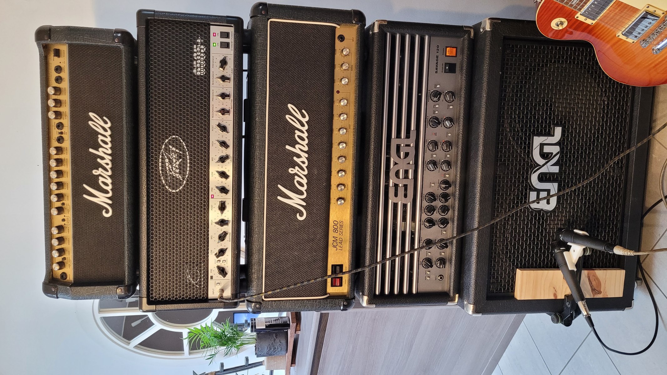 Metal Studio Setup by indecemberofficial featuring Marshall JCM800 2205 50-Watt Amplifier Head, Engl Savage 120, and Peavey 6505+ 120-Watt Tube Guitar Amp Head and 3 more pieces of gear
