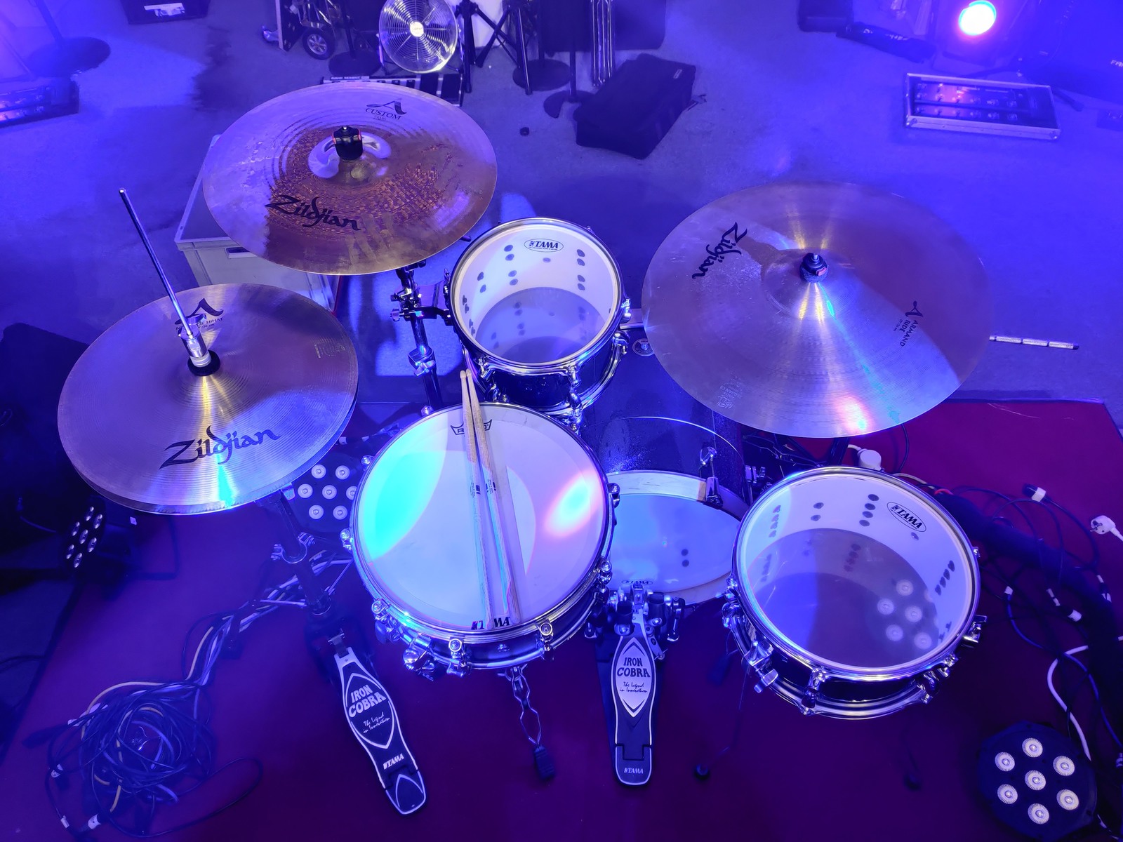 Drum Kit by leonharden featuring Tama Club-Jam Suitcase LJK36S 3-piece Shell Pack - Indigo Sparkle
