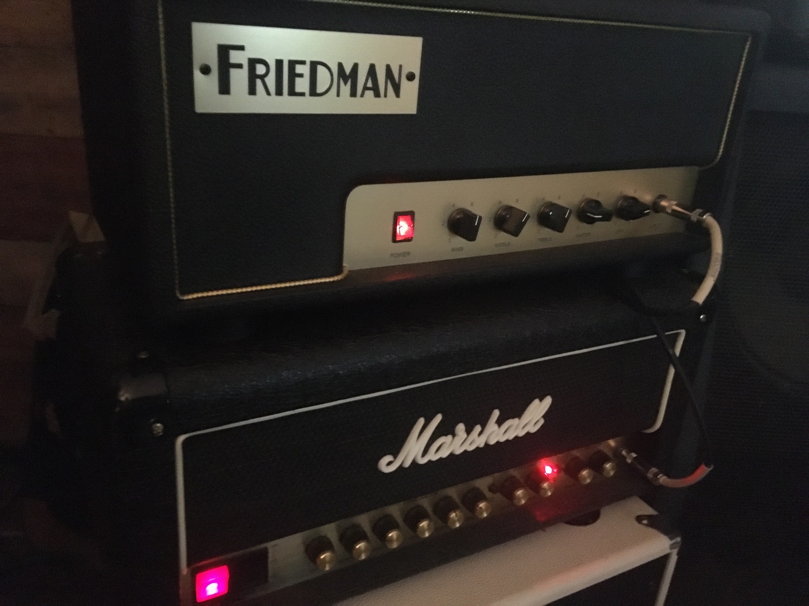 Friedman Amp Rig by robv featuring Friedman PT-20 Pink Taco Head and Marshall DSL20HR