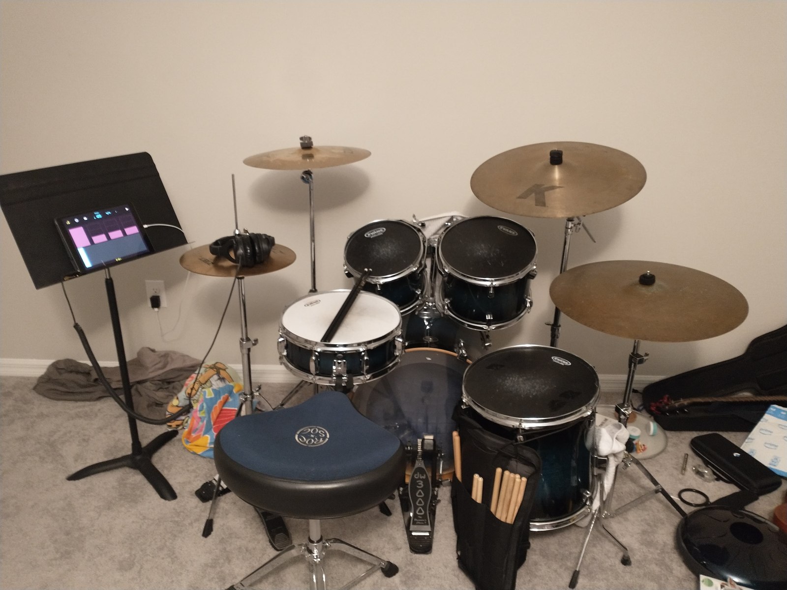 Metal Drum Kit by mark_rawls featuring Zildjian zbt Hi-Hat, Zildjian 20" K Crash Ride, and Zildjian 18" A Custom Crash and 2 more pieces of gear