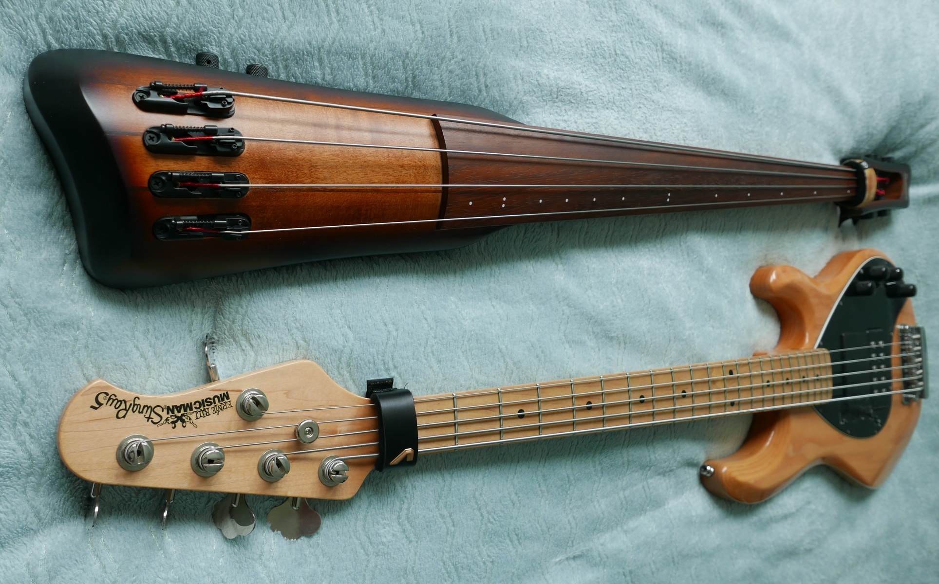 Metal Bass Rig by meerootz featuring Music Man Stingray 5 and IBANEZ UB804 UPSWING COMPACT ELECTRIC UPRIGHT BASS