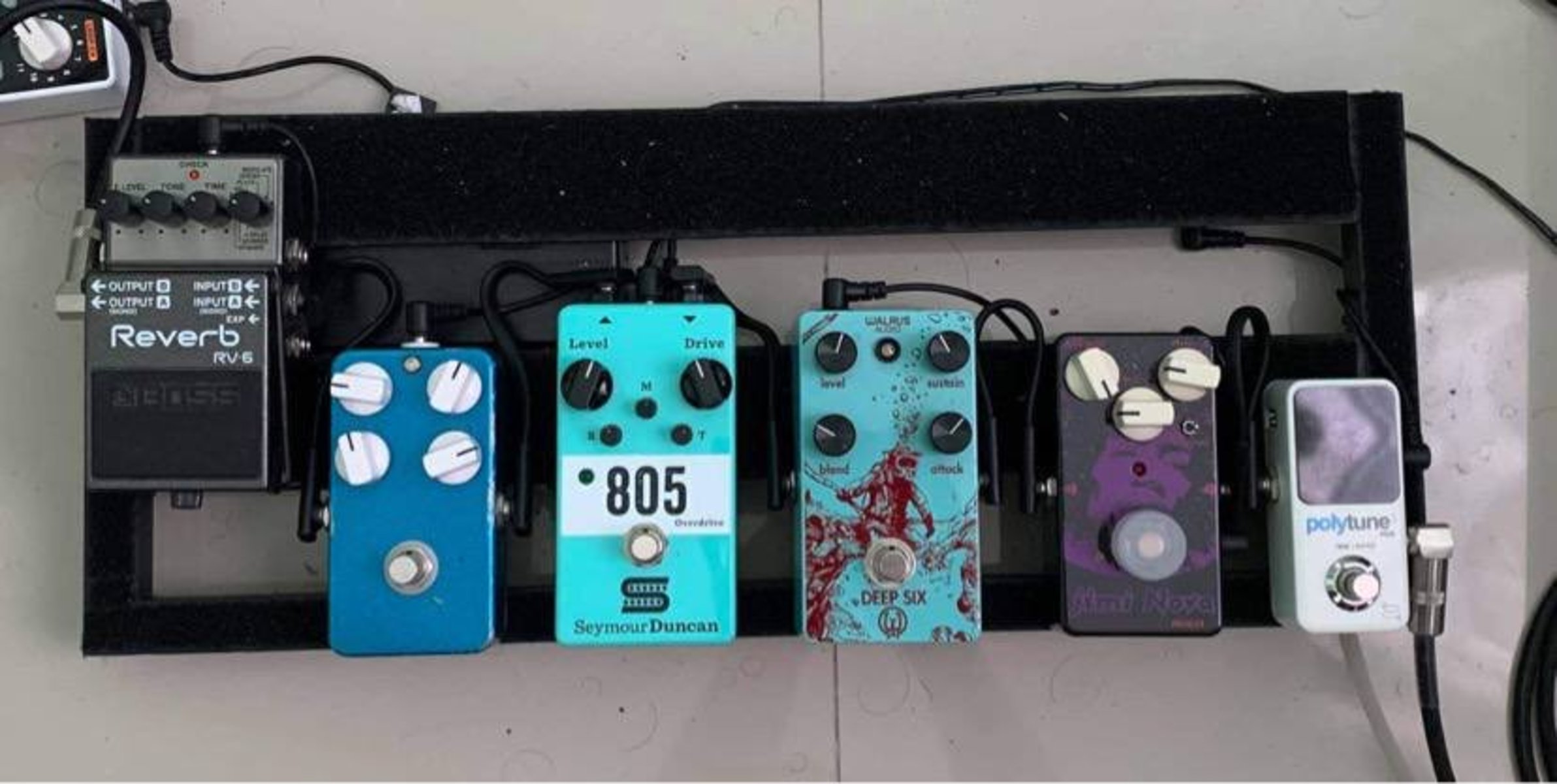 Metal Pedalboard by carminlosanto featuring TC Electronic PolyTune 3 Mini, Moen AM-VB Jimi Nova, and Walrus Audio Deep Six Compressor V1 and 2 more pieces of gear