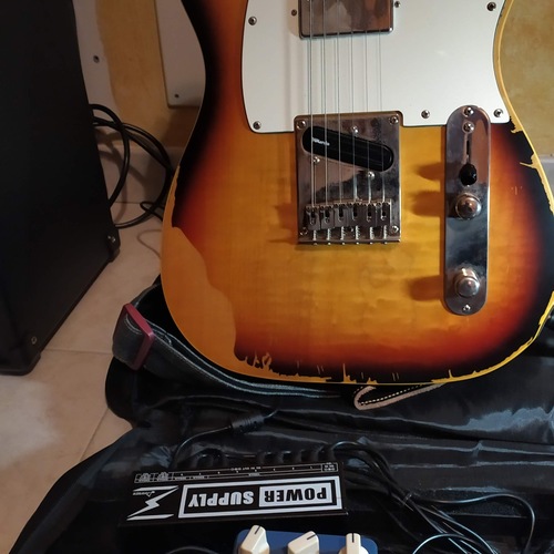 Photo of LTD TE-202 with mods in a guitar
