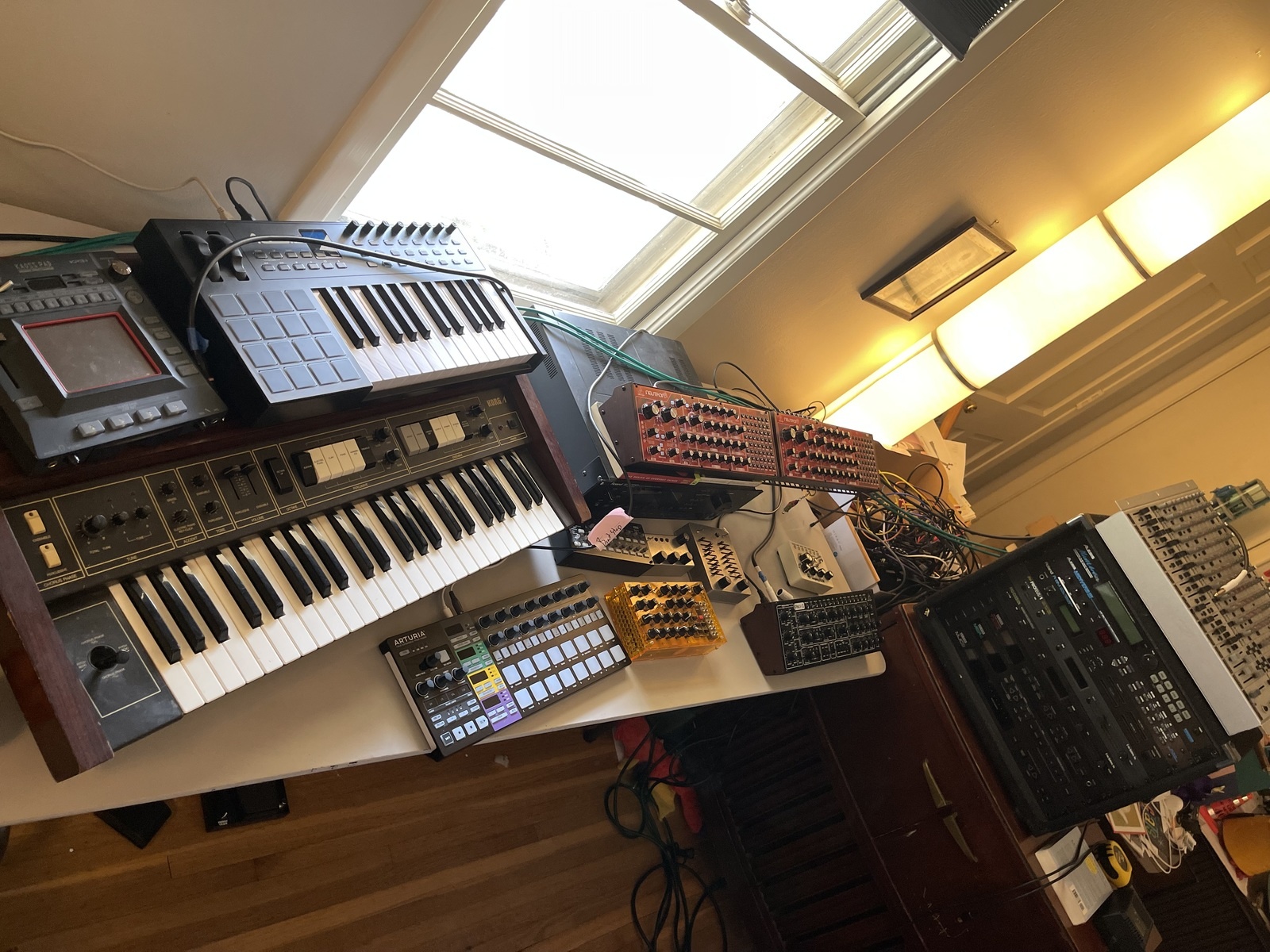 Electronic Studio Setup by ihcilon featuring Korg Lambda ES50, Arturia BeatStep Pro, and Alesis VI25 25 Key Keyboard Controller and 18 more pieces of gear