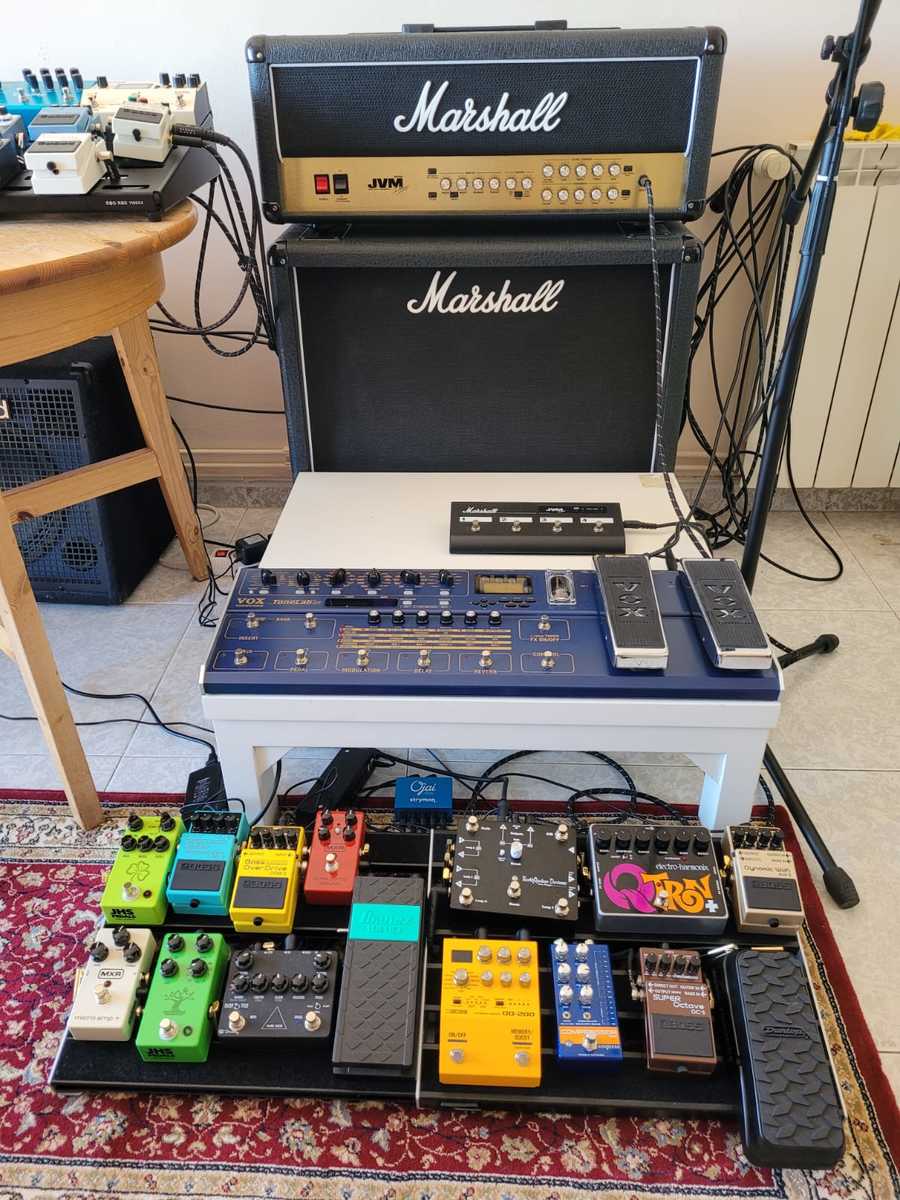 Metal Pedalboard by aravin_dhillon featuring Marshall JVM Series JVM205H