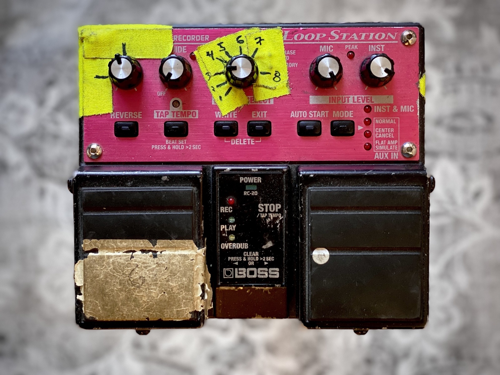 Metal Pedalboard by rothhandlestudios featuring Boss RC-20 Loop Station