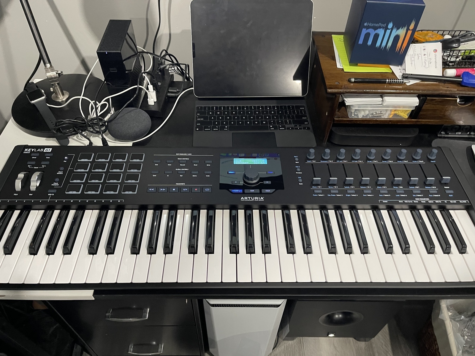 Studio Setup by dgrafrica featuring Arturia KeyLab 61 Black Edition