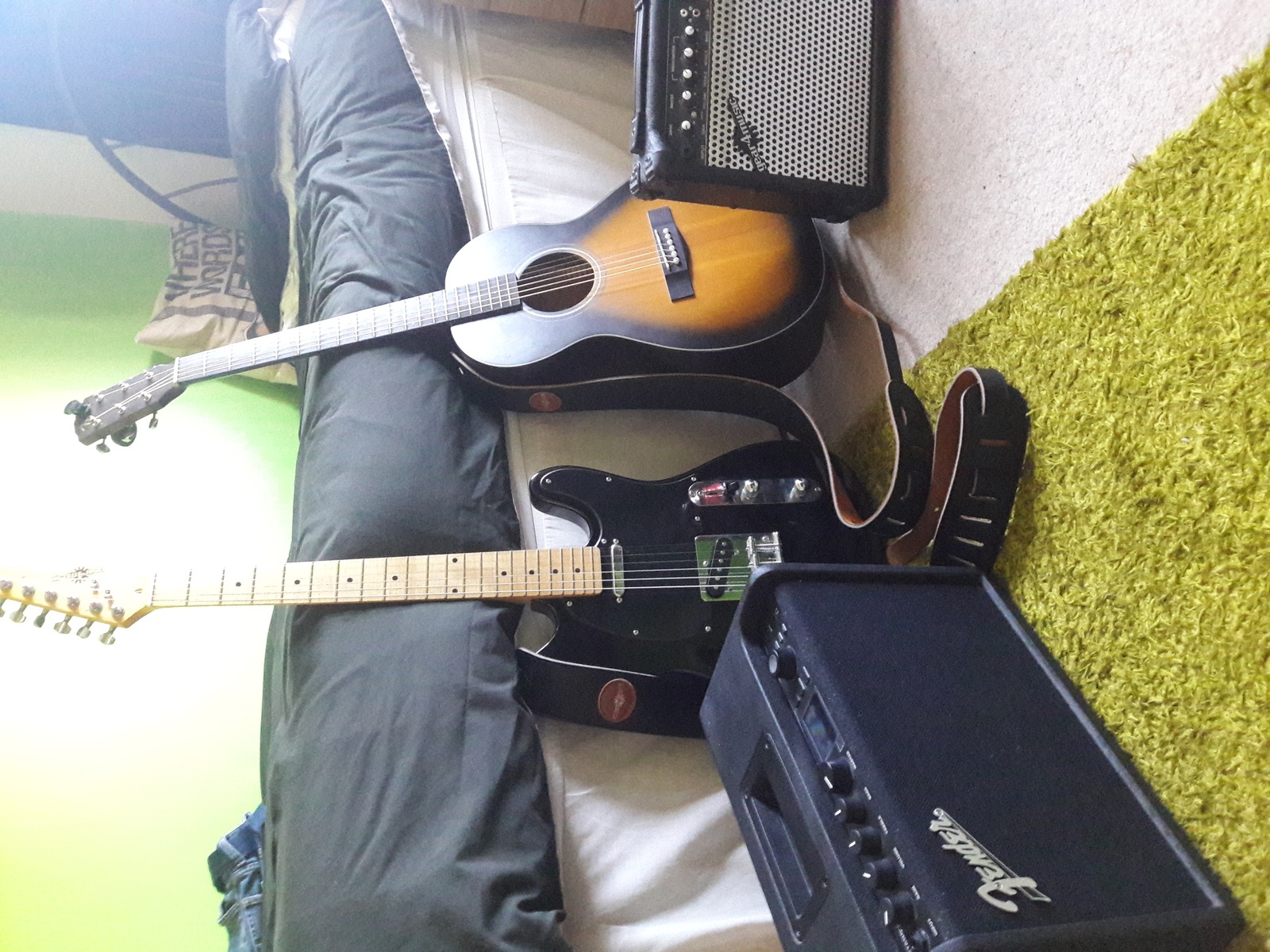 Fender Amp Rig by chapersdale featuring Fender Mustang GT 40, Fender CP-100 Parlor, and Gear4Music Knoxville and 1 more piece of gear