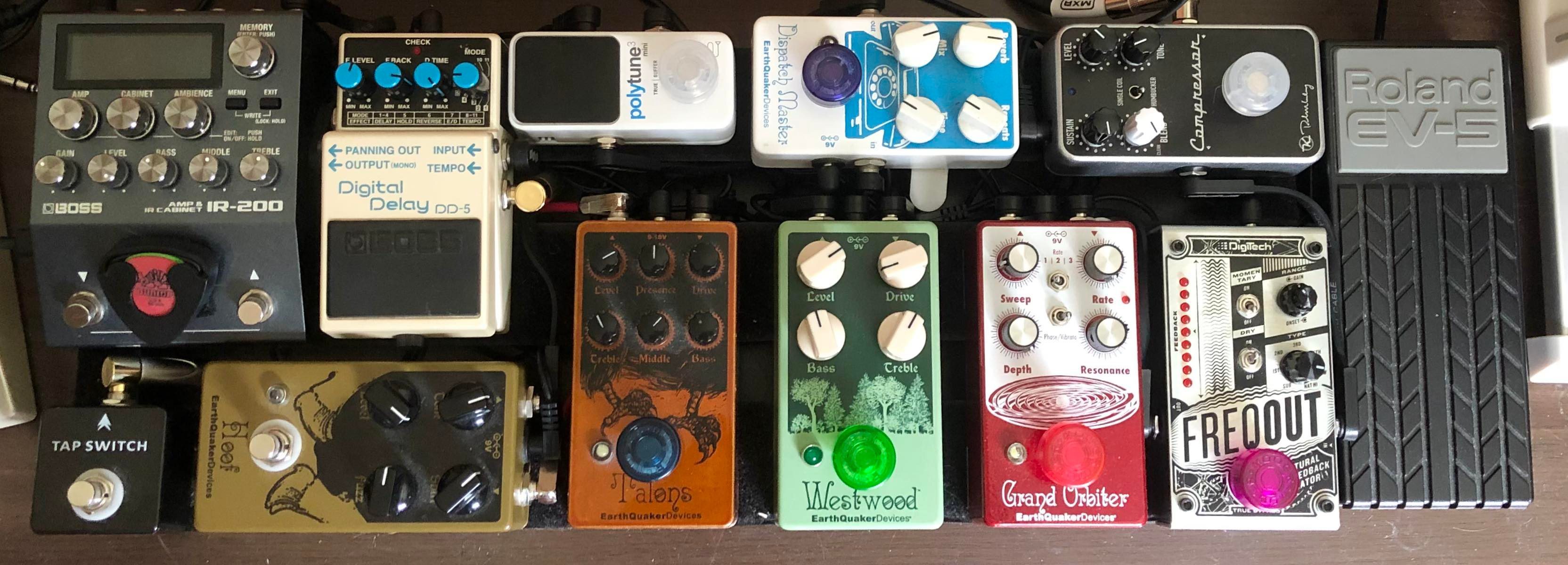EarthQuaker Devices Music Gear Setup by dan_strakosch featuring TC Electronic PolyTune 3, EarthQuaker Devices Dispatch Master, and Keeley Compressor Plus and 8 more pieces of gear