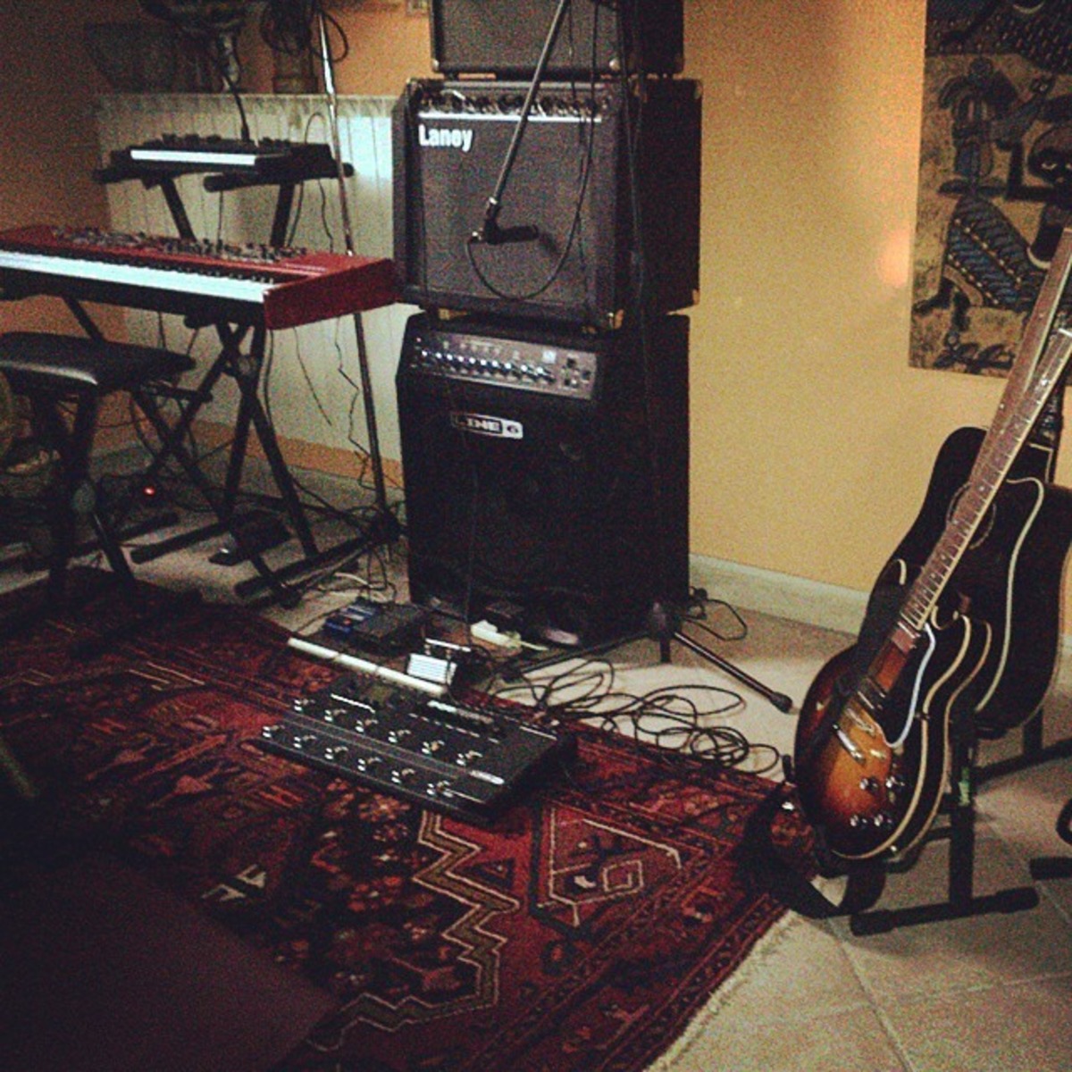 Nord Amp Rig by arcangelogorgoni featuring Nord Stage 2 88-Key Stage Keyboard and Laney LC30-II TUBE COMBO 30w Class A