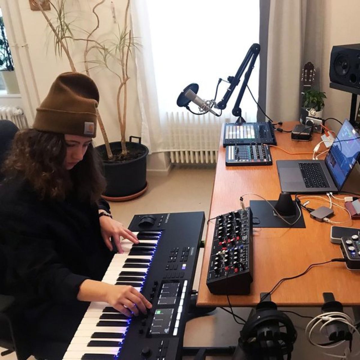 Electronic Studio Setup by theallegoristmusic featuring Native Instruments Komplete Kontrol S49 Keyboard Controller, Behringer Model D, and Ableton Push 2