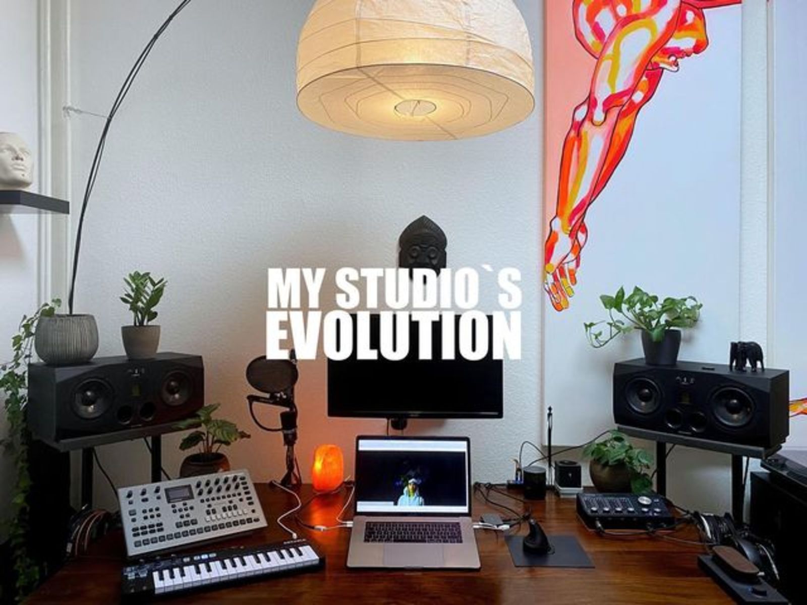 Electronic Studio Setup by theallegoristmusic featuring Elektron Analog Four MKII, Arturia AudioFuse Studio, and ADAM Audio A77X and 1 more piece of gear