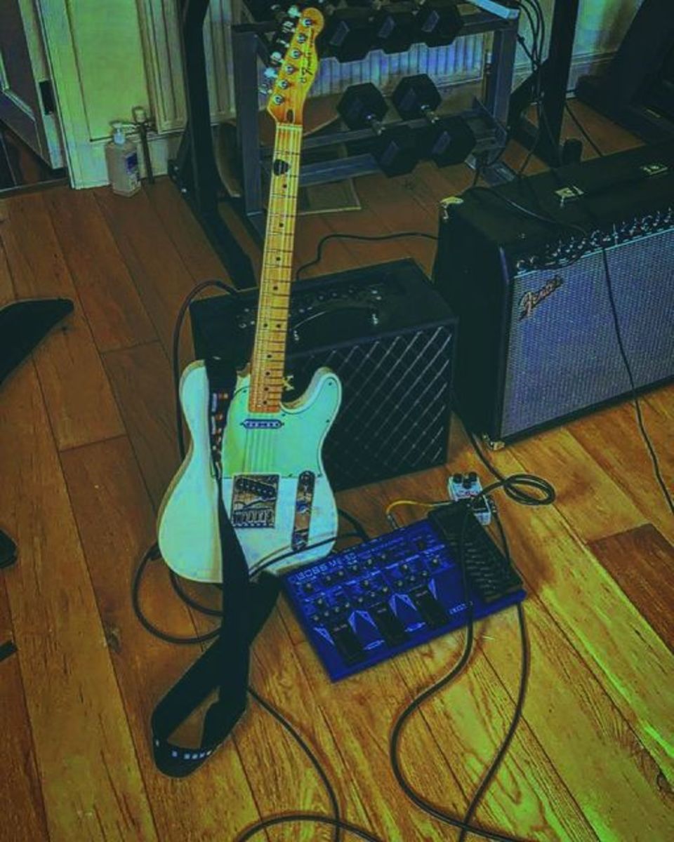 Pedalboard by elliott_cave featuring Fender Telecaster Mexican Special Edition, Boss ME-50 Guitar Multi Effects Pedal, and Electro-Harmonix Nano Big Muff Pi and 1 more piece of gear
