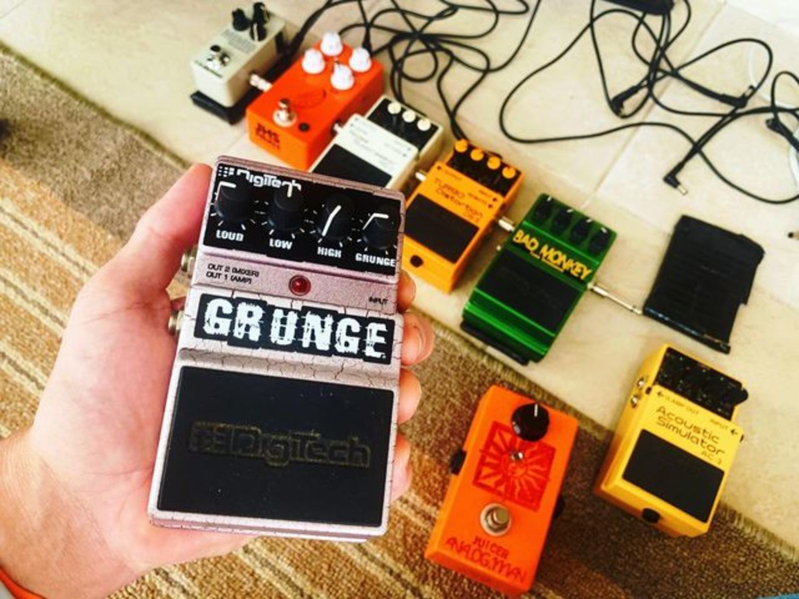 Metal Pedalboard by andreberaldino featuring DigiTech DGR Grunge, TC Electronic Mimiq Mini Doubler, and JHS Pulp N' Peel V4 and 5 more pieces of gear