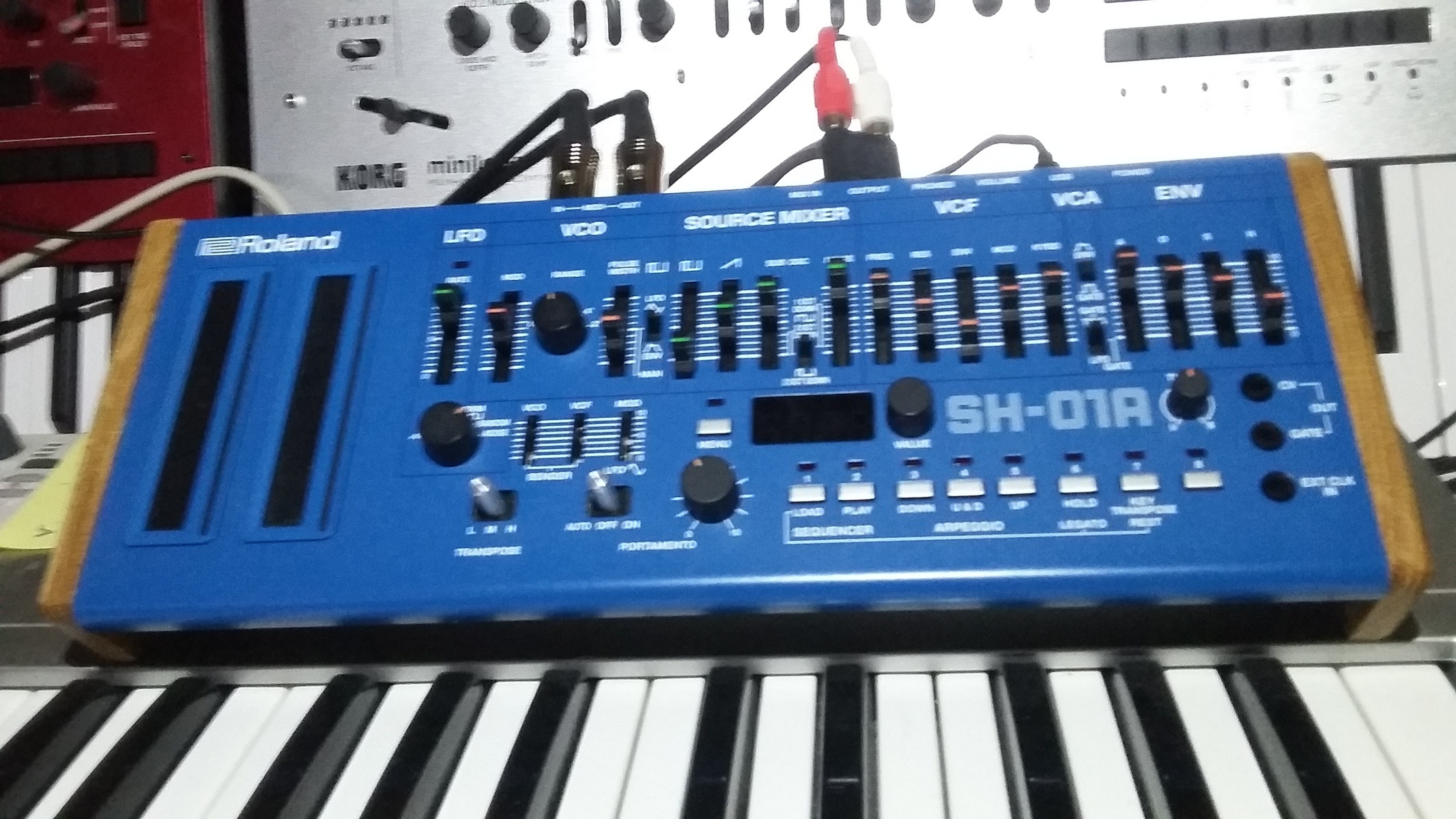 Electronic Studio Setup by lucas_w featuring Roland Gaia SH-01 Synthesizer, Roland SH-101, and Roland Cloud SH-101