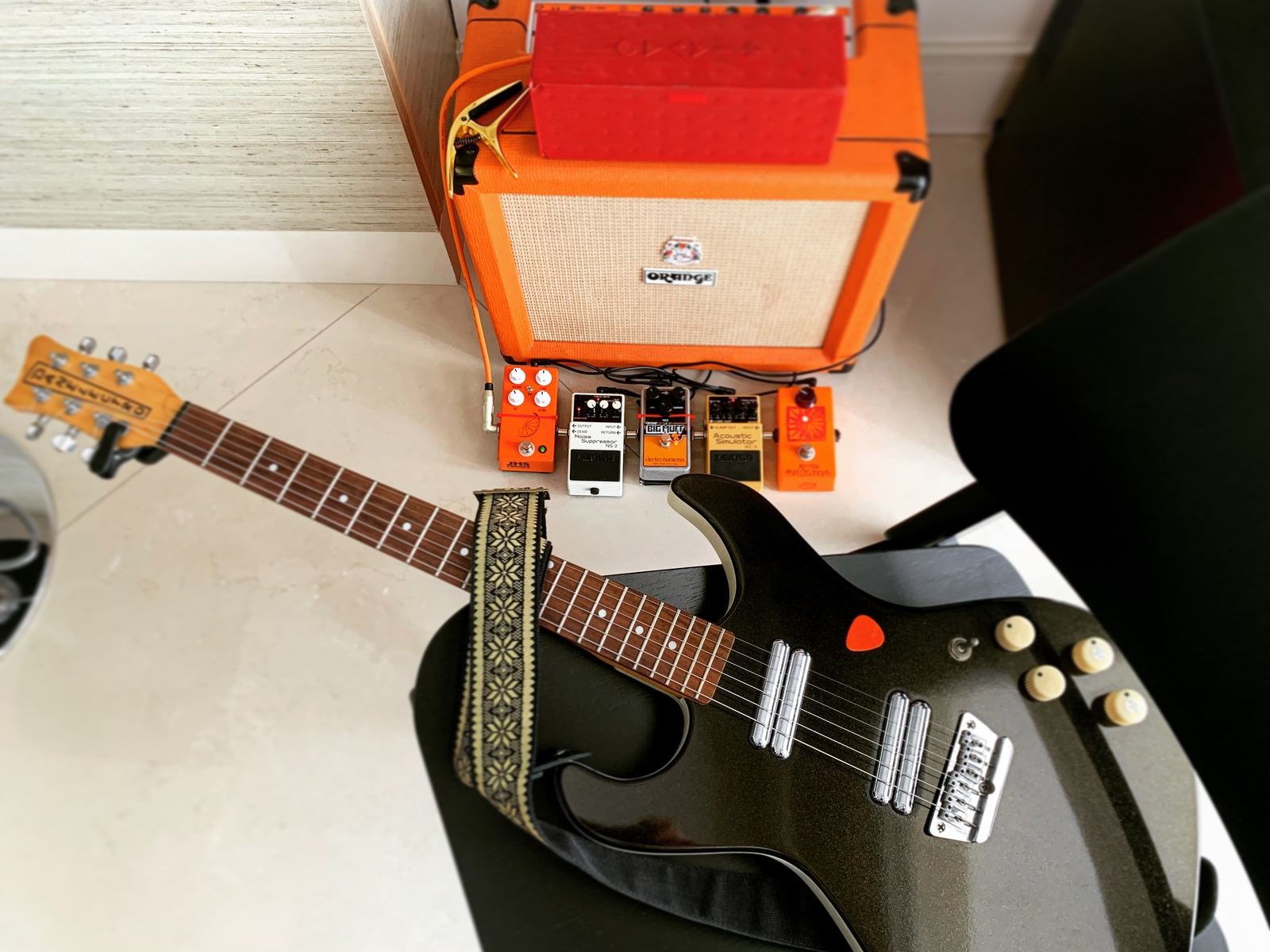 Metal Pedalboard by andreberaldino featuring Orange Amplifiers Crush 35RT, Danelectro Hodad, and JHS Pulp N' Peel V4 and 8 more pieces of gear