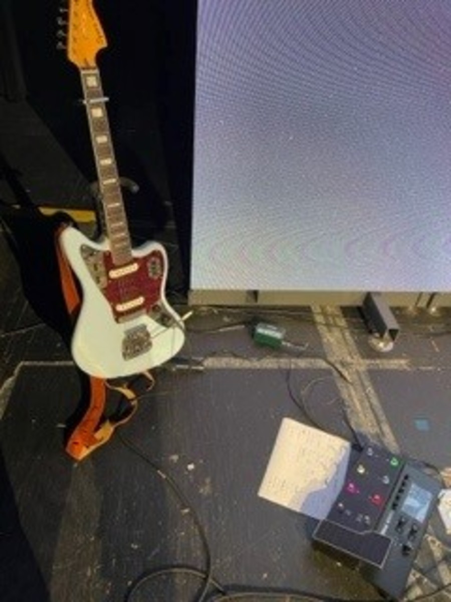 Metal Pedalboard by robert_tidwell featuring Line 6 POD Go, Squier Classic Vibe '70s Jaguar Limited Edition Electric Guitar, and Radial Pro 48