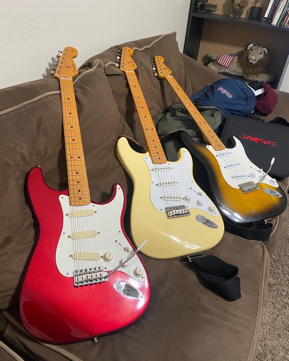 Music Gear Setup by artbarsnstripes featuring Fender Vintage Series '57 Stratocaster