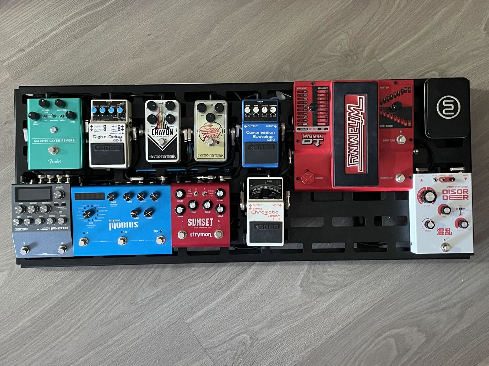 Music Gear Setup by indieman11 featuring Boss IR-200 Amp & IR Cabinet, Strymon Mobius Modulator, and Strymon Sunset Dual Overdrive and 8 more pieces of gear