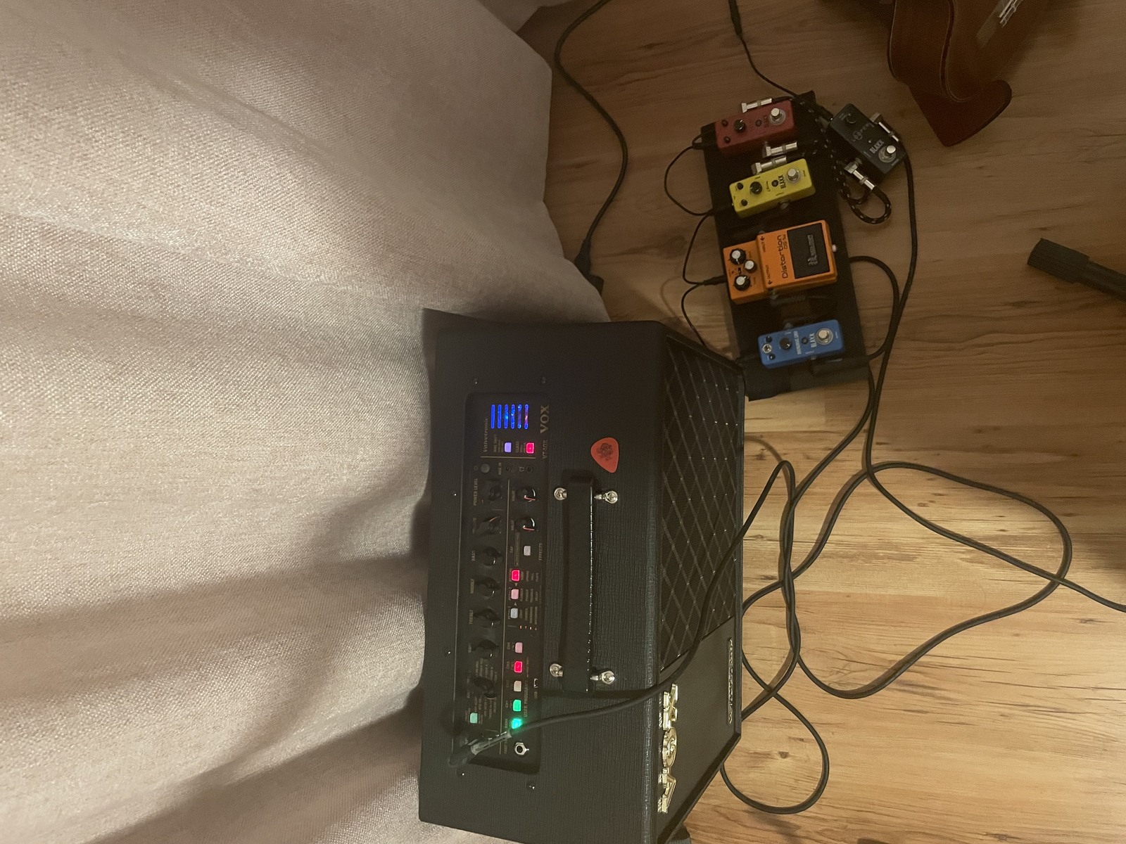 Stagg Pedalboard by saragrecea featuring Vox Valvetronix VT40+, Stagg Blaxx Overdrive Pedal, and Stagg Blaxx Delay Pedal and 1 more piece of gear