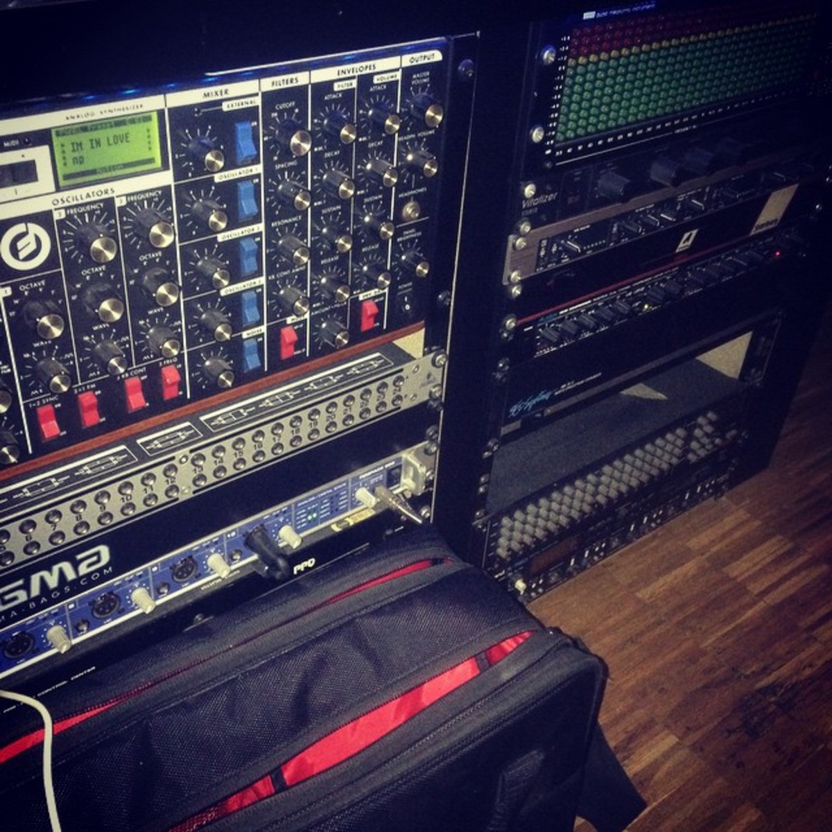 Electronic Studio Setup by paoloaliberti featuring Moog Minimoog Voyager Rack Mount Edition